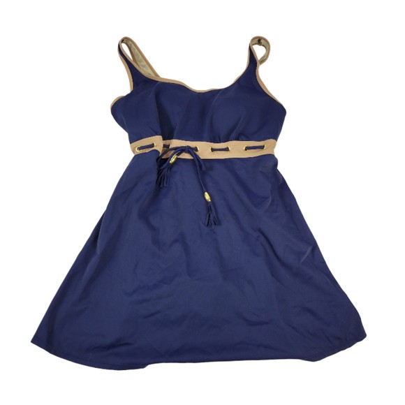 Jessica London Other - Jessica London Navy Swimdress Skirted Swimsuit One Piece Plus Size 14